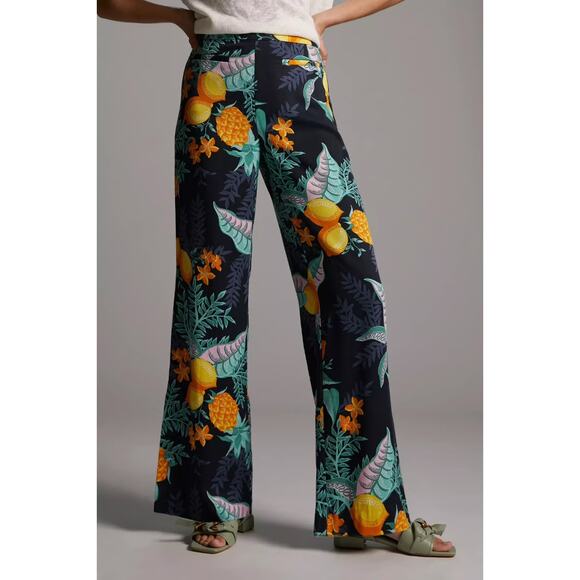 New Anthropologie x Maeve Escape Printed Pants Size 10 - Picture 3 of 12